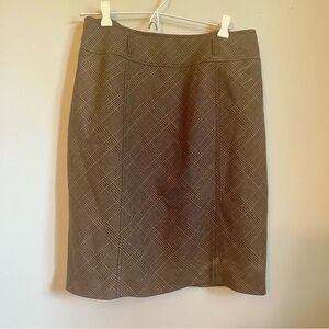 2 for 10$ brown plaid Pencil Skirt Knee-length Work